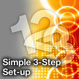 Simple 3-Step Set-up  Click here for more